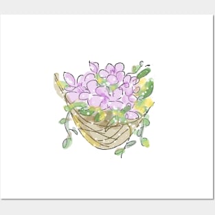 Hanging Flower Basket Posters and Art